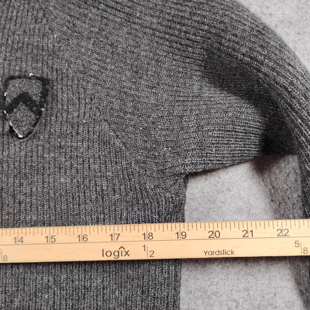 Vintage Hal's Manhattan Beach Knit Cardigan Sweater Men's Medium Gray Zip Up - Picture 6 of 9